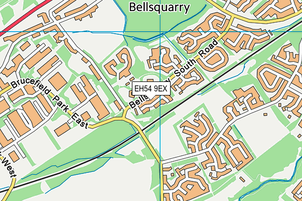 EH54 9EX map - OS VectorMap District (Ordnance Survey)