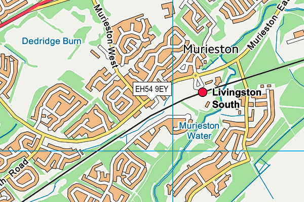 EH54 9EY map - OS VectorMap District (Ordnance Survey)