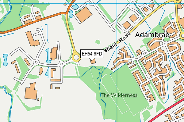 EH54 9FD map - OS VectorMap District (Ordnance Survey)