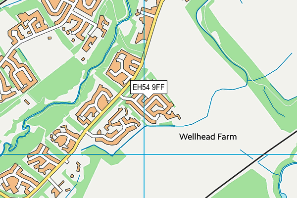 EH54 9FF map - OS VectorMap District (Ordnance Survey)