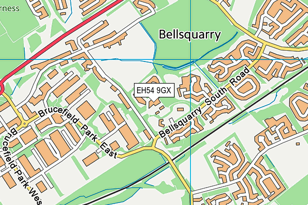 EH54 9GX map - OS VectorMap District (Ordnance Survey)