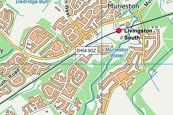 EH54 9GZ map - OS VectorMap District (Ordnance Survey)