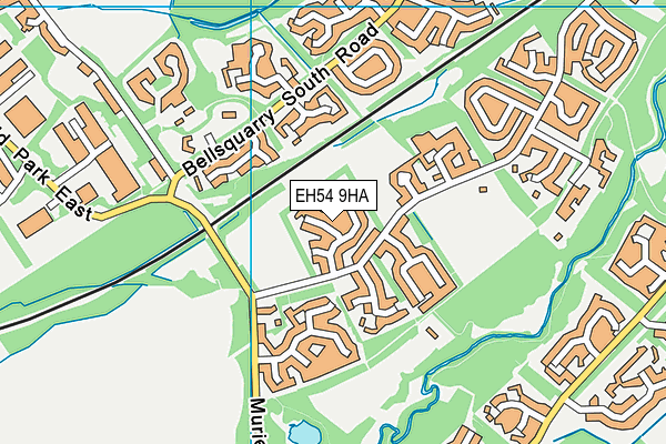 EH54 9HA map - OS VectorMap District (Ordnance Survey)