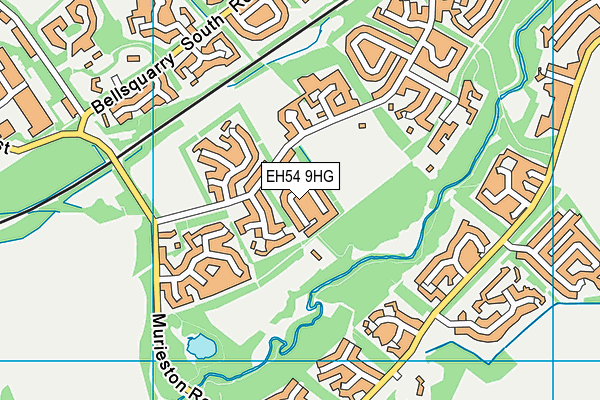 EH54 9HG map - OS VectorMap District (Ordnance Survey)