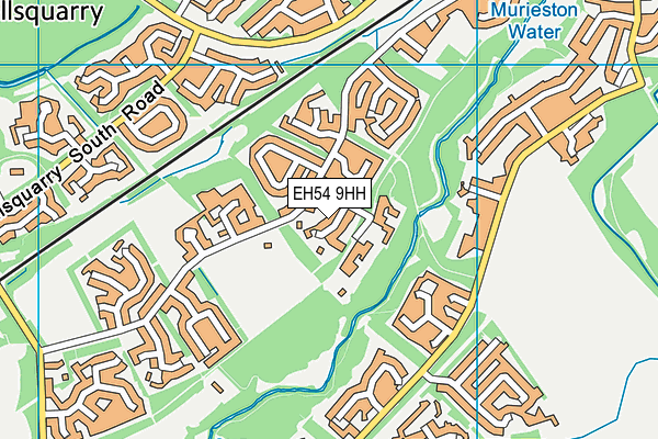 EH54 9HH map - OS VectorMap District (Ordnance Survey)