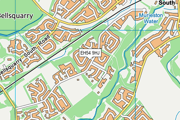 EH54 9HJ map - OS VectorMap District (Ordnance Survey)