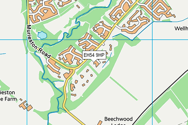 EH54 9HP map - OS VectorMap District (Ordnance Survey)