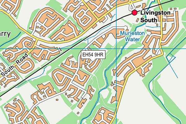 EH54 9HR map - OS VectorMap District (Ordnance Survey)