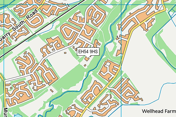 EH54 9HS map - OS VectorMap District (Ordnance Survey)