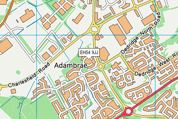 EH54 9JJ map - OS VectorMap District (Ordnance Survey)