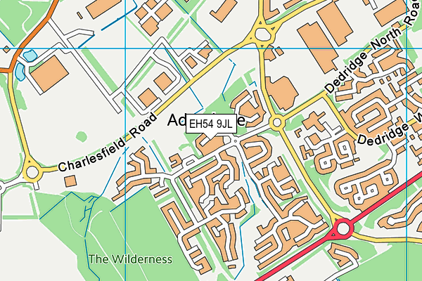 EH54 9JL map - OS VectorMap District (Ordnance Survey)