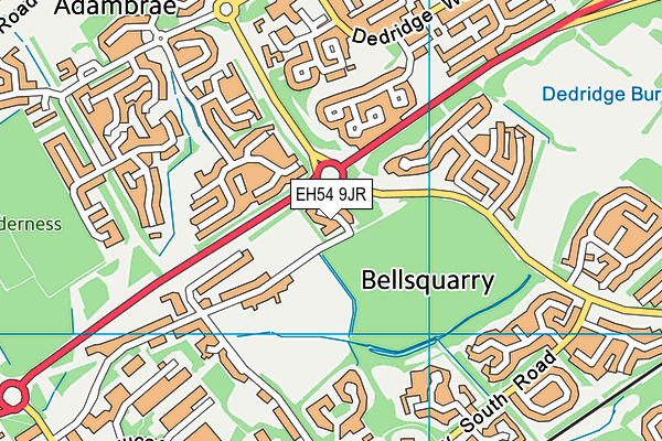 EH54 9JR map - OS VectorMap District (Ordnance Survey)