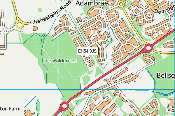 EH54 9JS map - OS VectorMap District (Ordnance Survey)