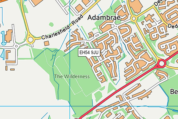 EH54 9JU map - OS VectorMap District (Ordnance Survey)