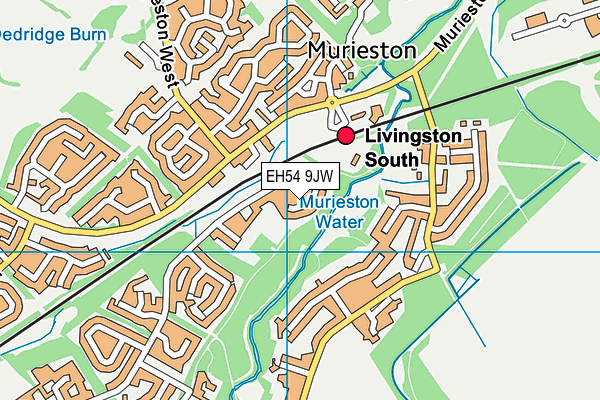 EH54 9JW map - OS VectorMap District (Ordnance Survey)