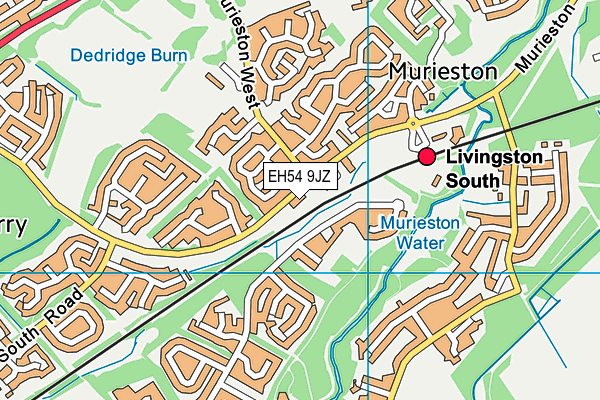 EH54 9JZ map - OS VectorMap District (Ordnance Survey)