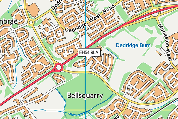 EH54 9LA map - OS VectorMap District (Ordnance Survey)