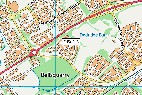 EH54 9LB map - OS VectorMap District (Ordnance Survey)