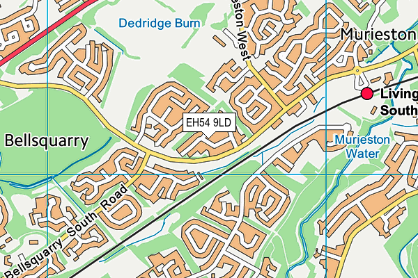 EH54 9LD map - OS VectorMap District (Ordnance Survey)