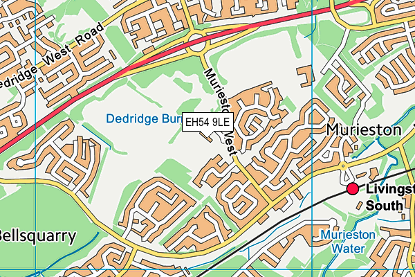 EH54 9LE map - OS VectorMap District (Ordnance Survey)