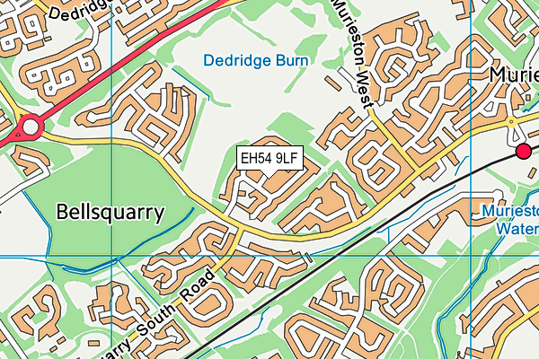 EH54 9LF map - OS VectorMap District (Ordnance Survey)