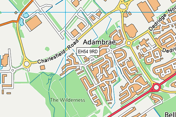 EH54 9RD map - OS VectorMap District (Ordnance Survey)