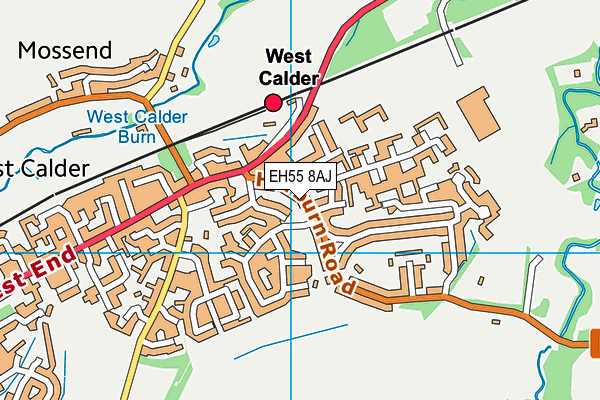 EH55 8AJ map - OS VectorMap District (Ordnance Survey)