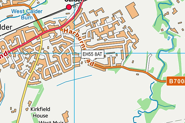 EH55 8AT map - OS VectorMap District (Ordnance Survey)