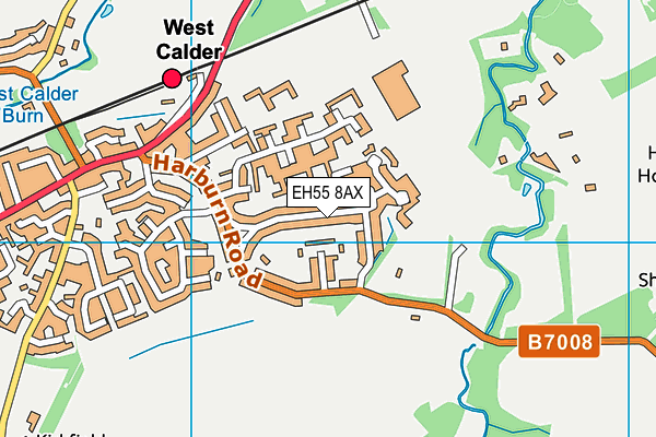 EH55 8AX map - OS VectorMap District (Ordnance Survey)