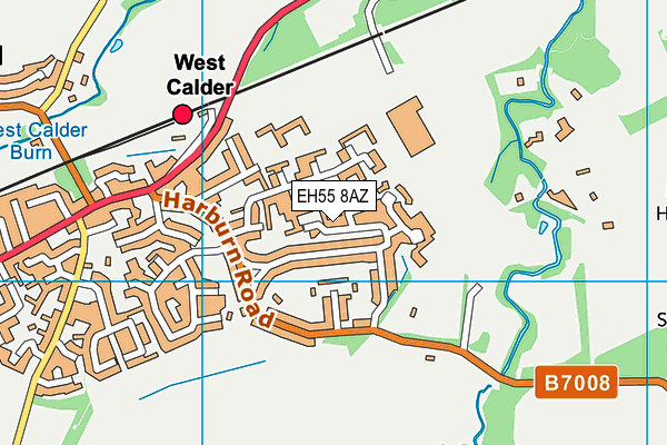 EH55 8AZ map - OS VectorMap District (Ordnance Survey)