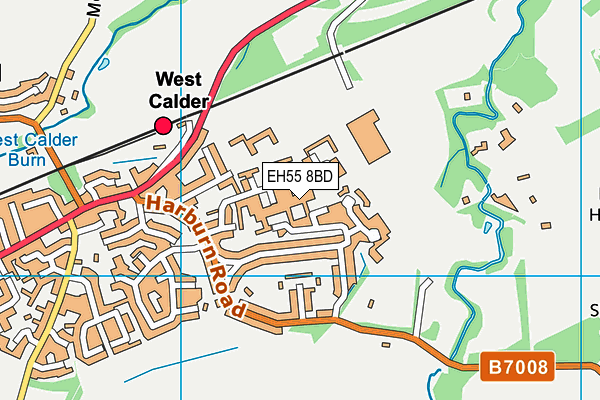 EH55 8BD map - OS VectorMap District (Ordnance Survey)