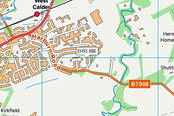 EH55 8BE map - OS VectorMap District (Ordnance Survey)