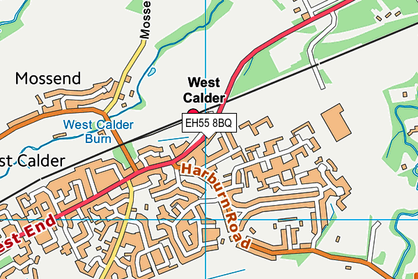 EH55 8BQ map - OS VectorMap District (Ordnance Survey)