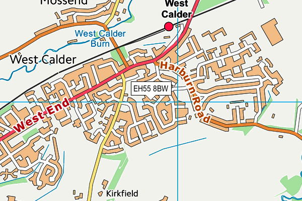 EH55 8BW map - OS VectorMap District (Ordnance Survey)