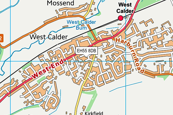 EH55 8DB map - OS VectorMap District (Ordnance Survey)