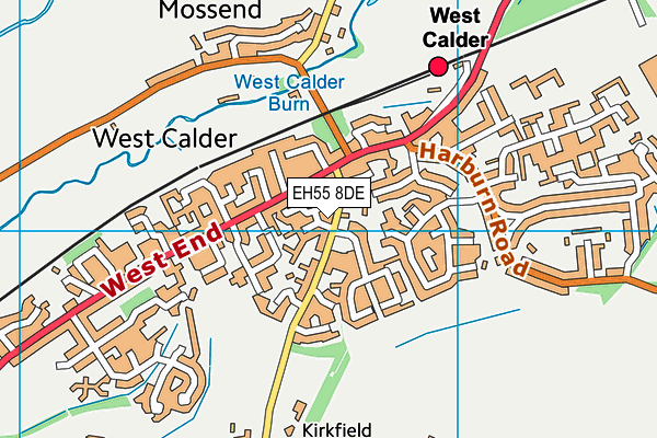 EH55 8DE map - OS VectorMap District (Ordnance Survey)