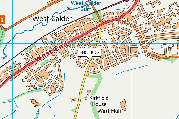 EH55 8DG map - OS VectorMap District (Ordnance Survey)