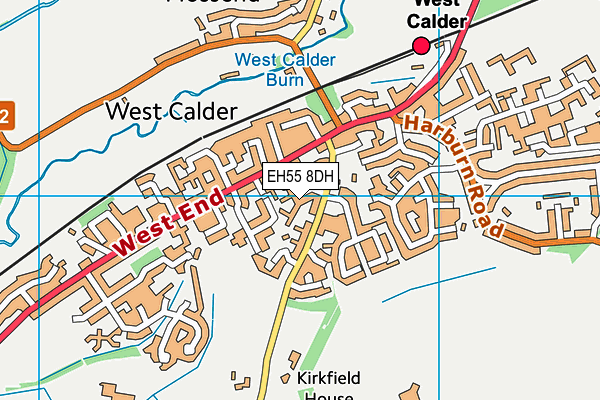 EH55 8DH map - OS VectorMap District (Ordnance Survey)