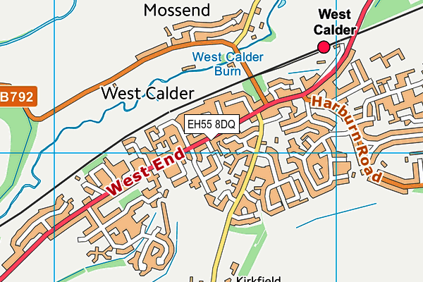 EH55 8DQ map - OS VectorMap District (Ordnance Survey)