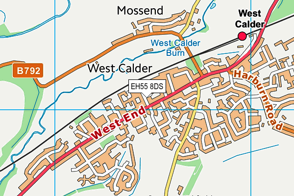 EH55 8DS map - OS VectorMap District (Ordnance Survey)