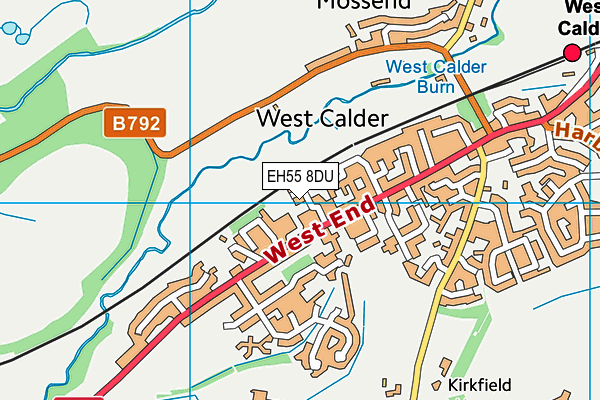 EH55 8DU map - OS VectorMap District (Ordnance Survey)