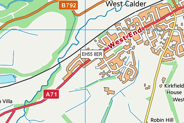 EH55 8ER map - OS VectorMap District (Ordnance Survey)