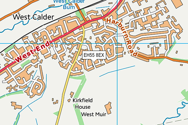 EH55 8EX map - OS VectorMap District (Ordnance Survey)