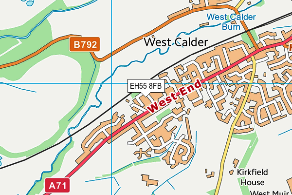 EH55 8FB map - OS VectorMap District (Ordnance Survey)