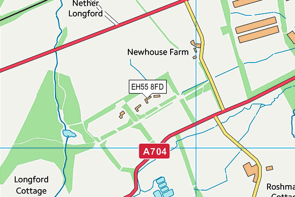 EH55 8FD map - OS VectorMap District (Ordnance Survey)