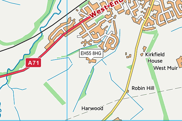 EH55 8HG map - OS VectorMap District (Ordnance Survey)