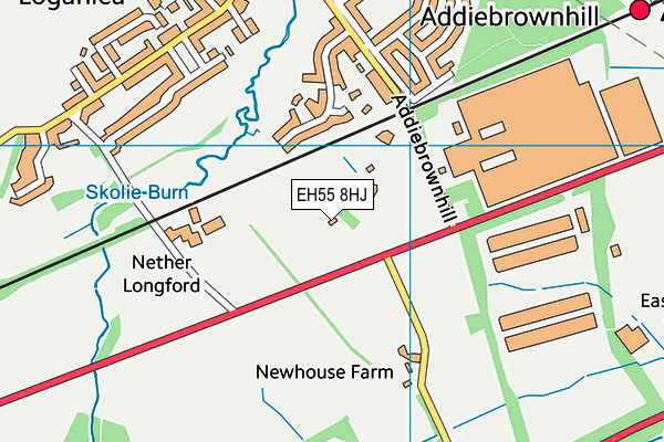 EH55 8HJ map - OS VectorMap District (Ordnance Survey)