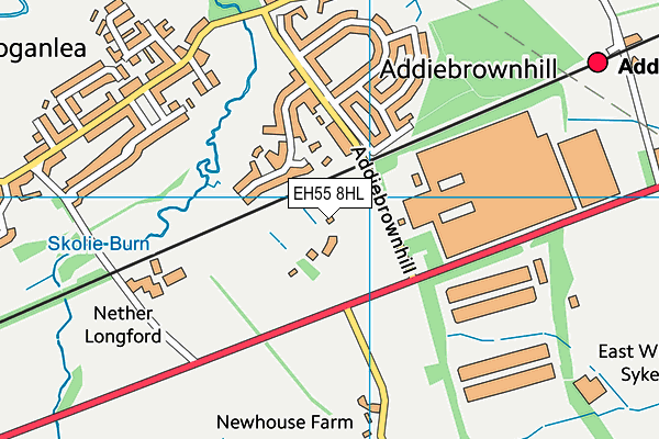 EH55 8HL map - OS VectorMap District (Ordnance Survey)