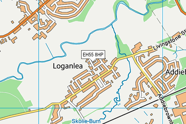EH55 8HP map - OS VectorMap District (Ordnance Survey)