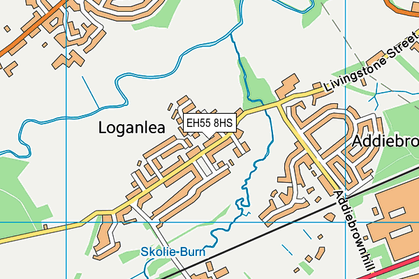 EH55 8HS map - OS VectorMap District (Ordnance Survey)